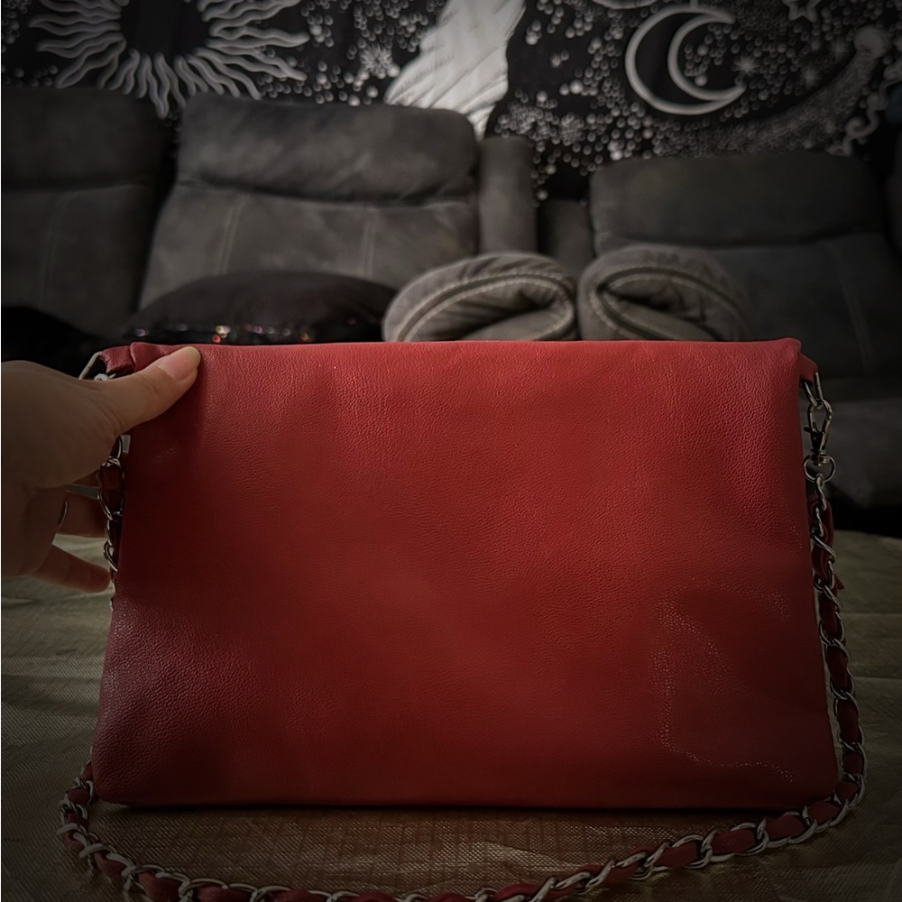 Elegant Red Studded Clutch - Picture 14 of 16